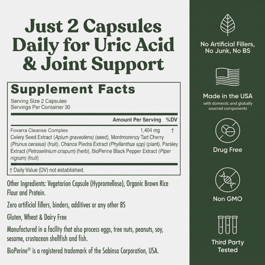 Fovarra™ Uric Acid Cleanse Capsules
