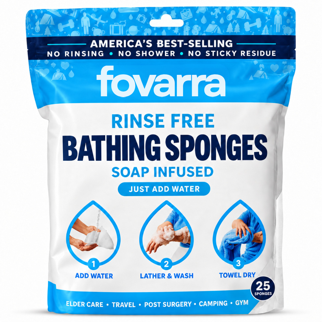 Fovarra™ Rinse-Free Bath Sponges