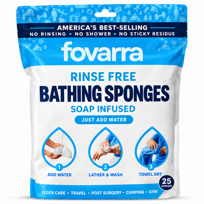 Fovarra™ Rinse-Free Bath Sponges